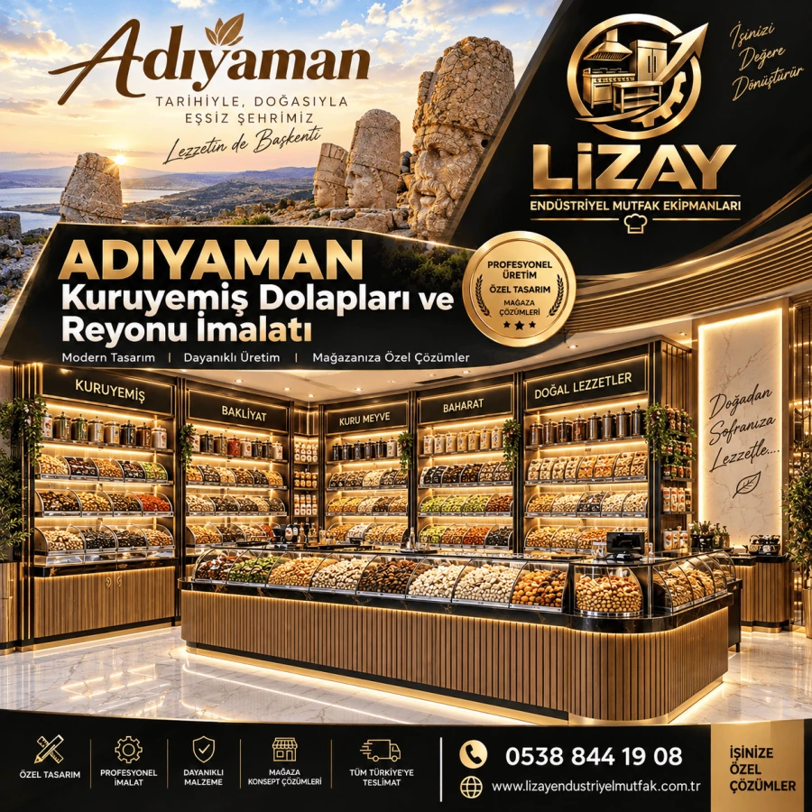 Adıyaman Kuruyemiş Dolapları ve Reyonu İmalatı