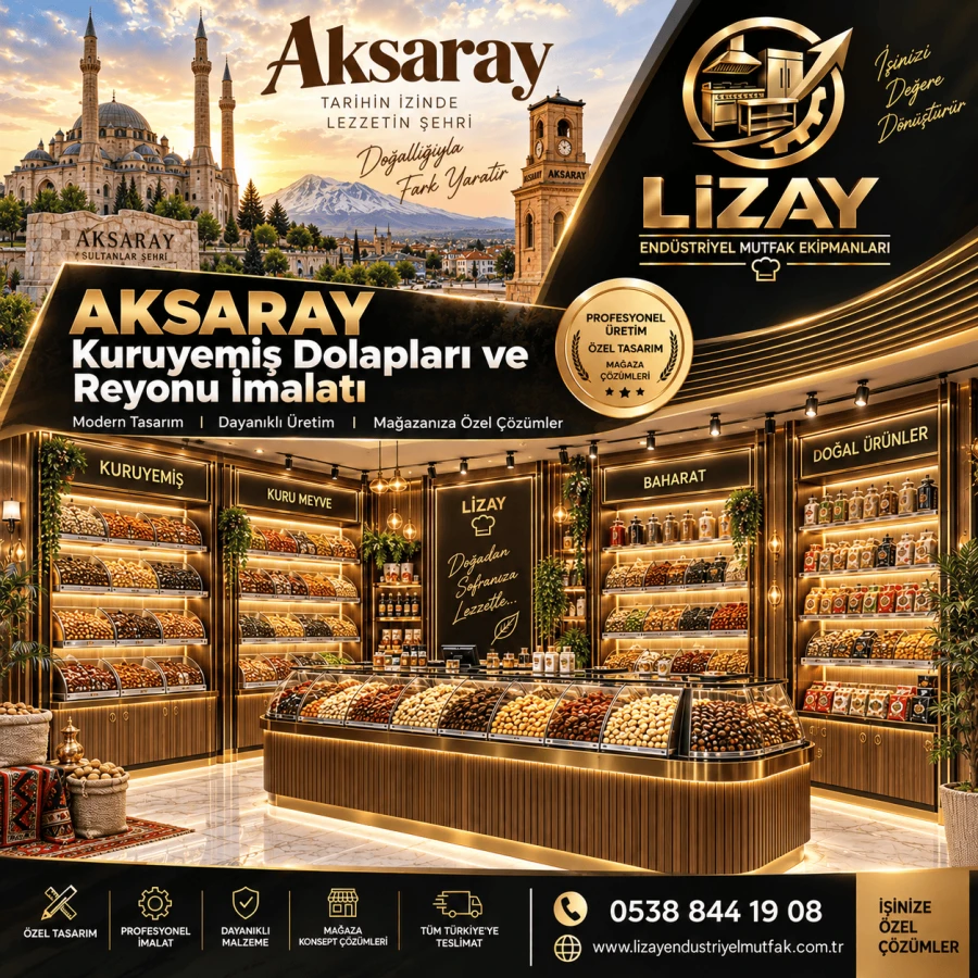 Aksaray Kuruyemiş Dolapları ve Reyonu İmalatı