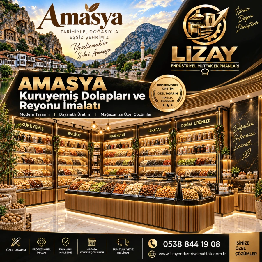 Amasya Kuruyemiş Dolapları ve Reyonu İmalatı