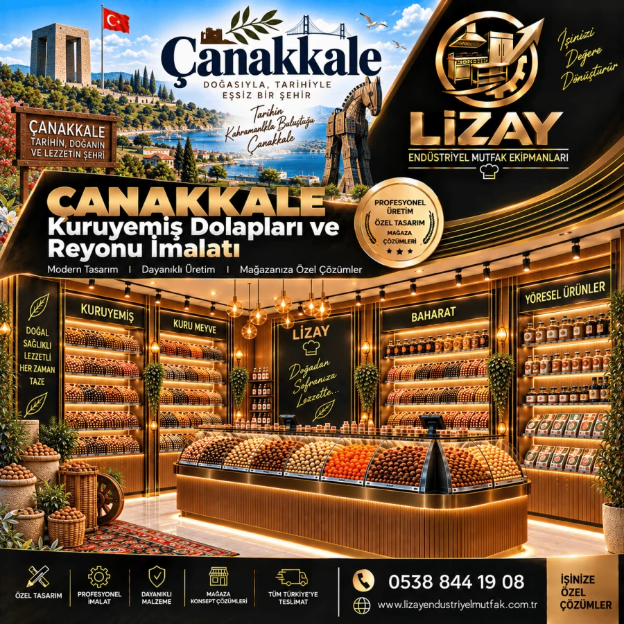 Çanakkale Kuruyemiş Dolapları ve Reyonu İmalatı