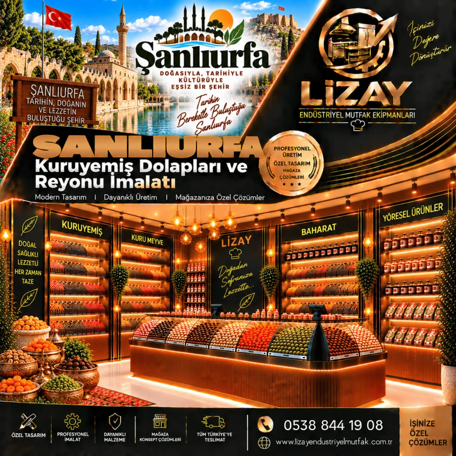 Şanlıurfa Kuruyemiş Dolapları ve Reyonu İmalatı