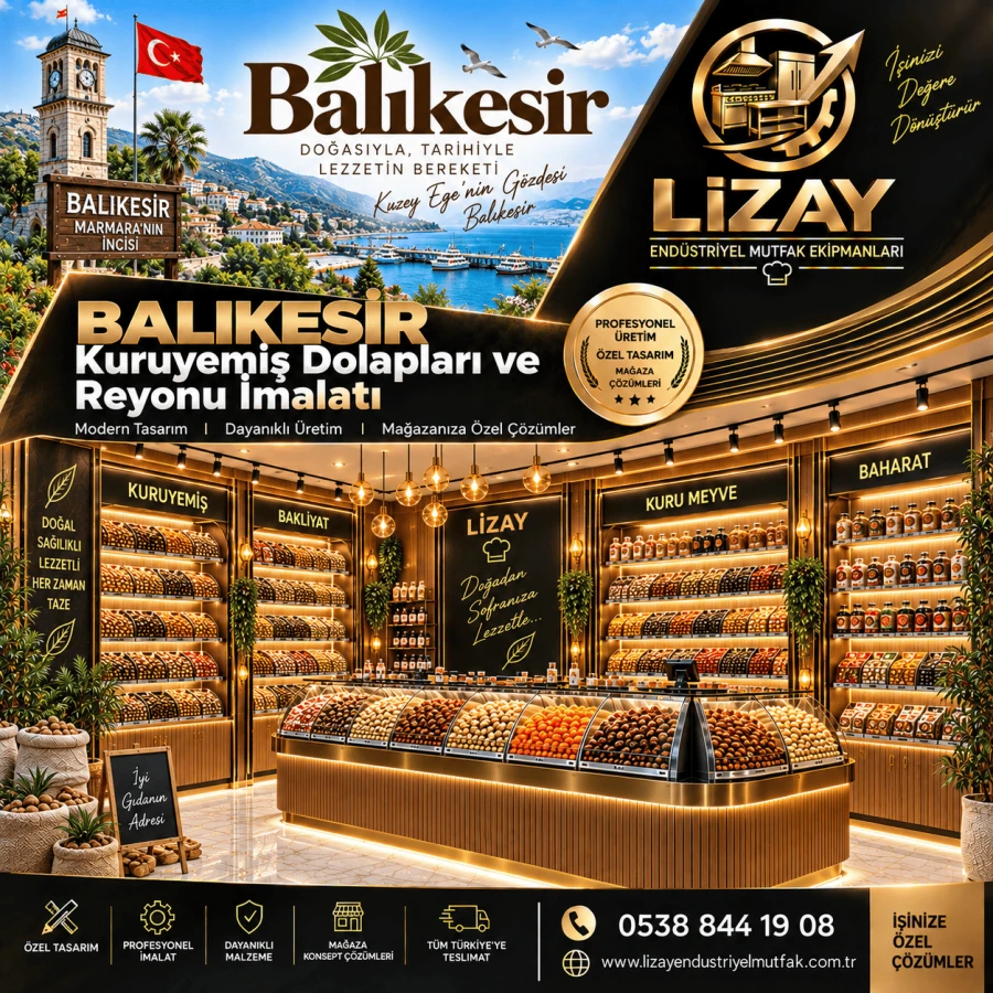 Balıkesir Kuruyemiş Dolapları ve Reyonu İmalatı