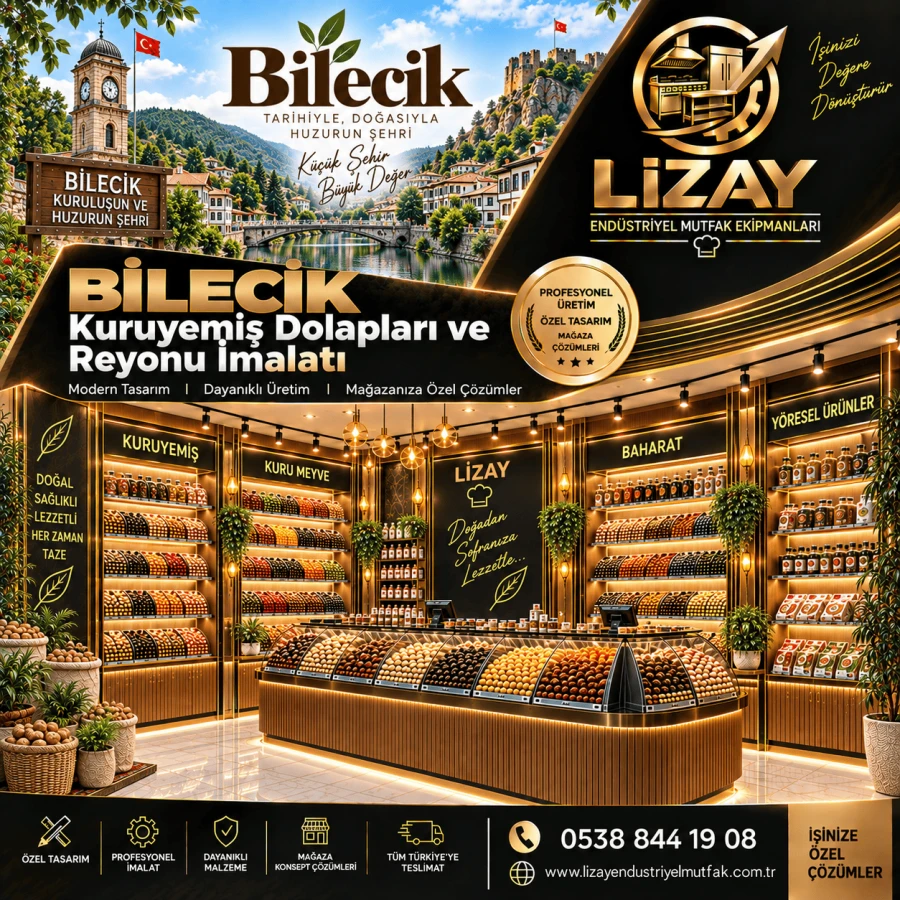 Bilecik Kuruyemiş Dolapları ve Reyonu İmalatı