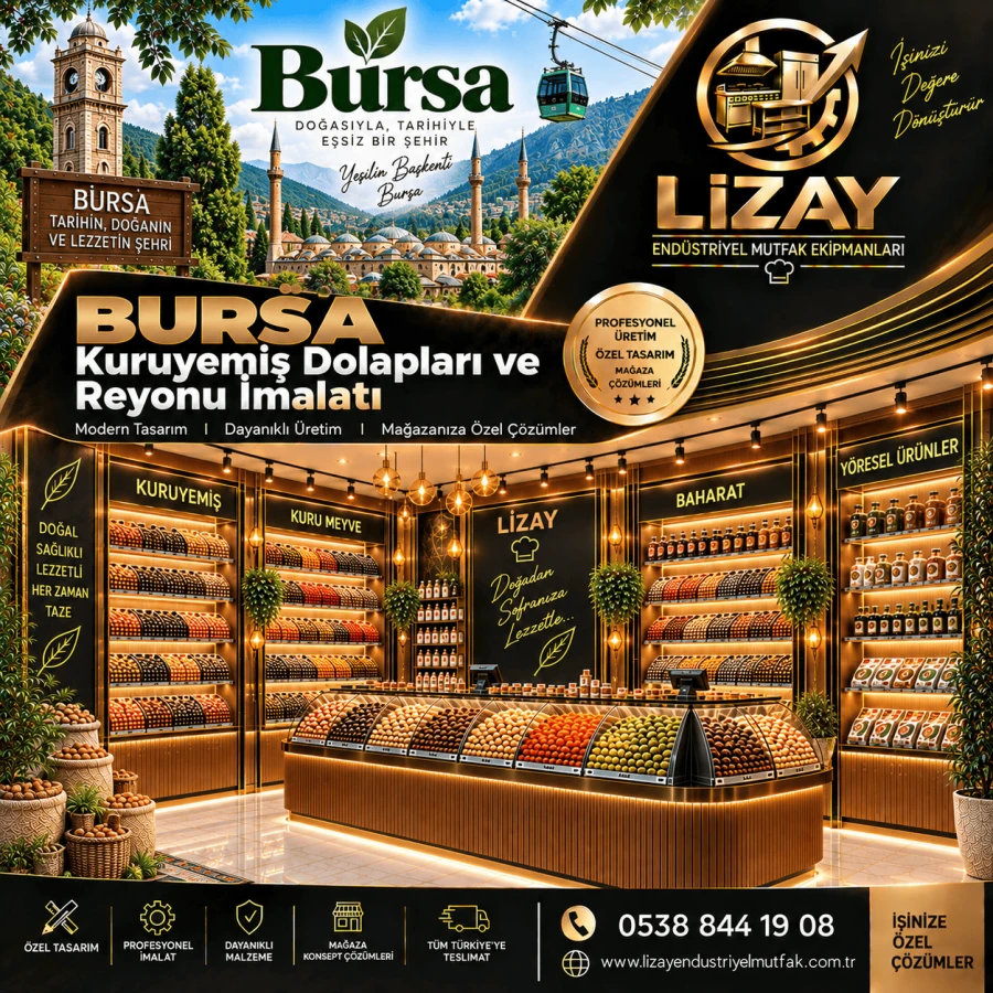 Bursa Kuruyemiş Dolapları ve Reyonu İmalatı