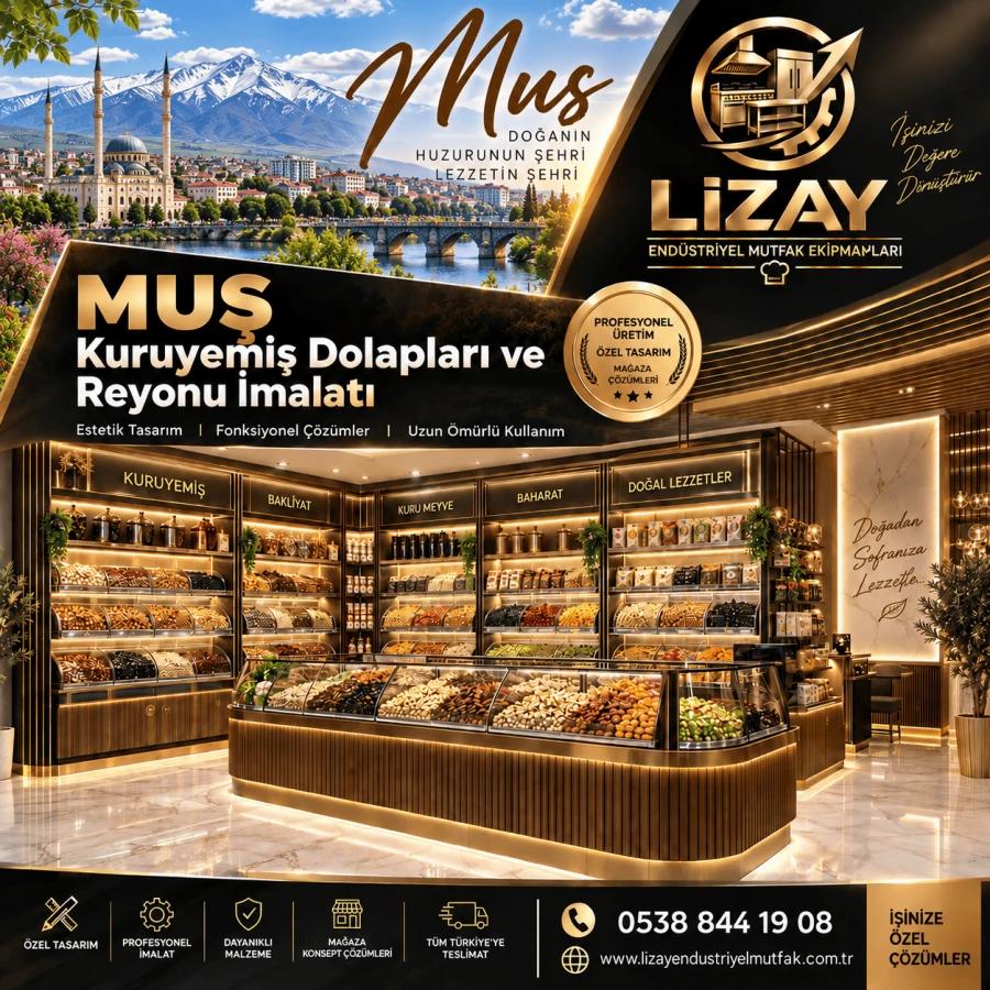 Muş Kuruyemiş Dolapları ve Reyonu İmalatı