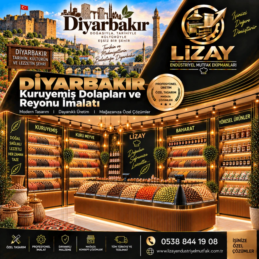 Diyarbakır Kuruyemiş Dolapları ve Reyonu İmalatı