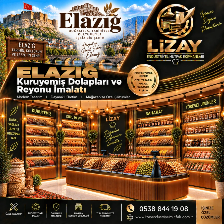 Elazığ Kuruyemiş Dolapları ve Reyonu İmalatı