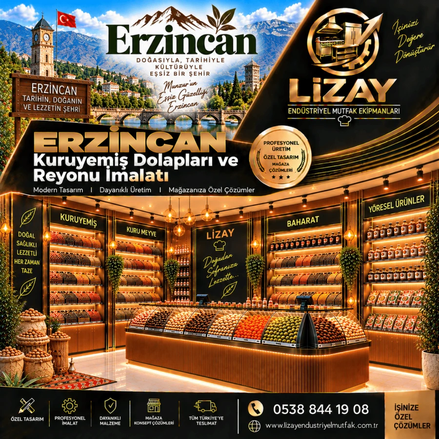 Erzincan Kuruyemiş Dolapları ve Reyonu İmalatı