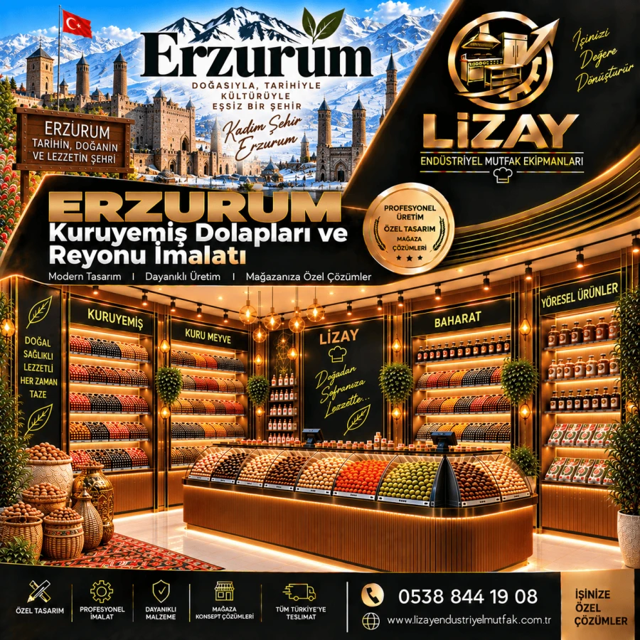 Erzurum Kuruyemiş Dolapları ve Reyonu İmalatı