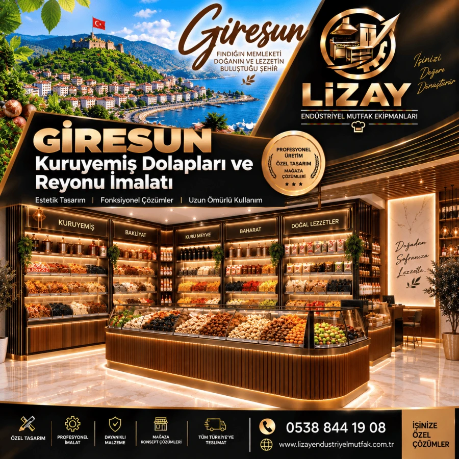 Giresun Kuruyemiş Dolapları ve Reyonu İmalatı