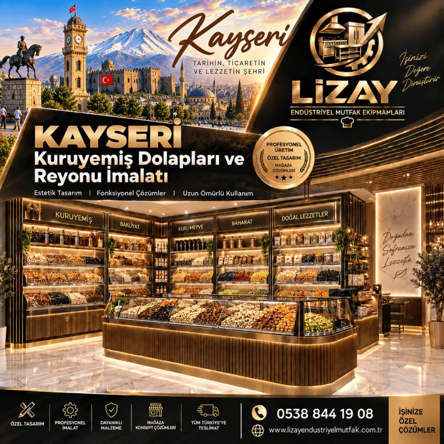 Kayseri Kuruyemiş Dolapları ve Reyonu İmalatı