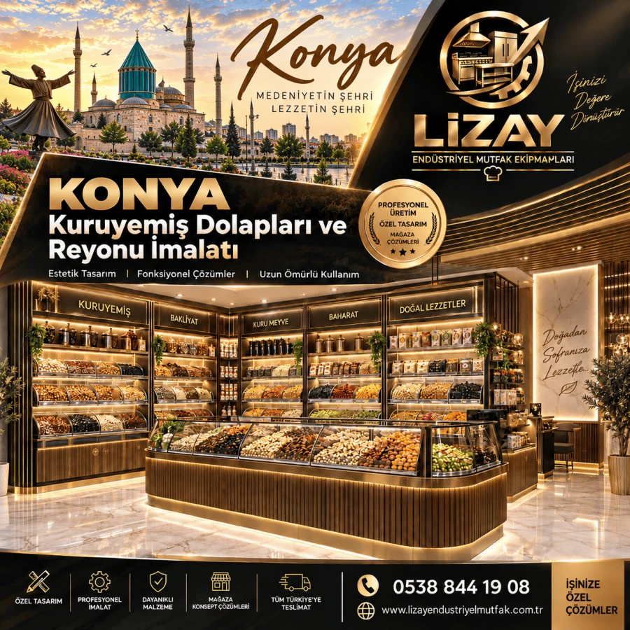 Konya Kuruyemiş Dolapları ve Reyonu İmalatı