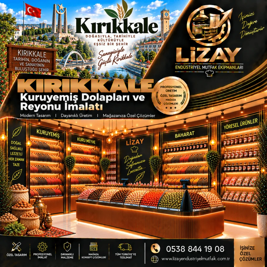 Kırıkkale Kuruyemiş Dolapları ve Reyonu İmalatı