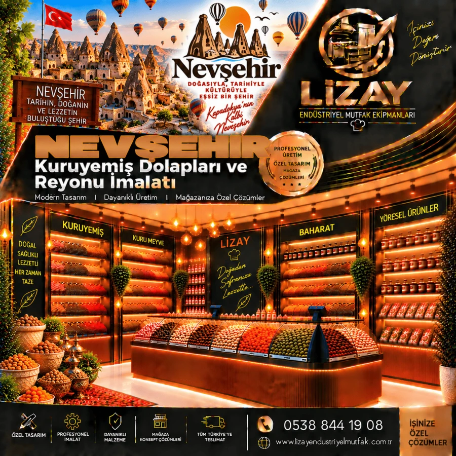 Nevşehir Kuruyemiş Dolapları ve Reyonu İmalatı