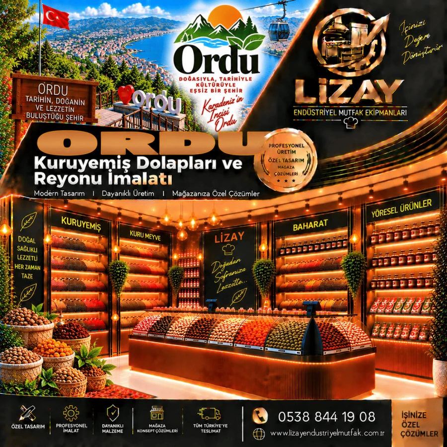 Ordu Kuruyemiş Dolapları ve Reyonu İmalatı
