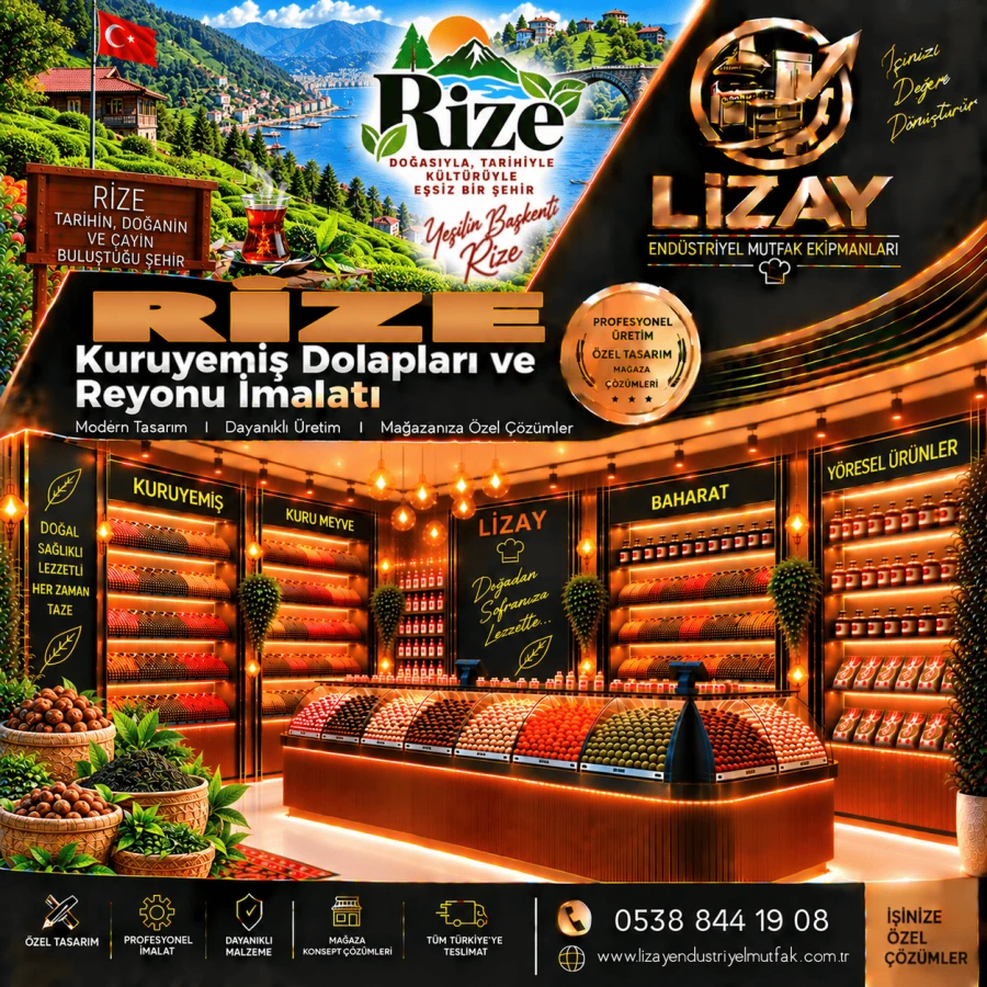 Rize Kuruyemiş Dolapları ve Reyonu İmalatı