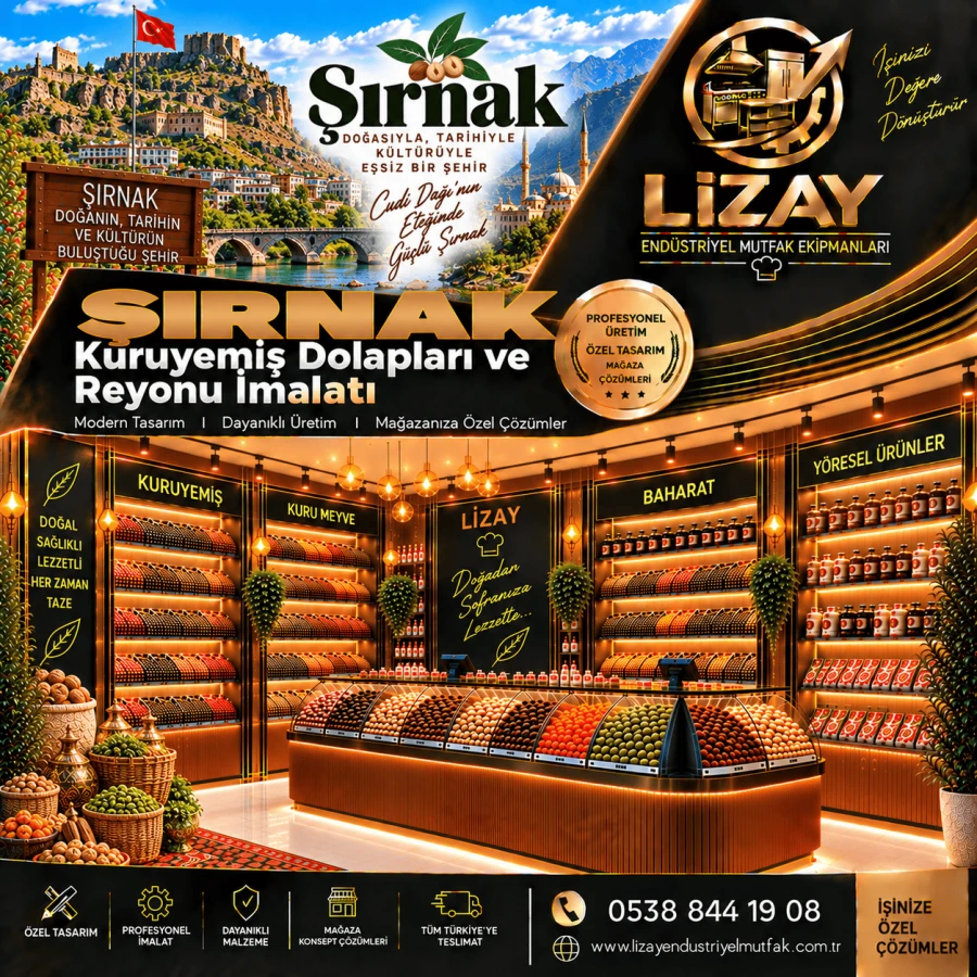 Şırnak Kuruyemiş Dolapları ve Reyonu İmalatı