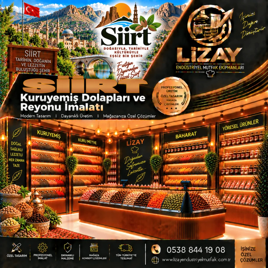 Siirt Kuruyemiş Dolapları ve Reyonu İmalatı