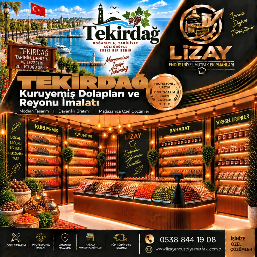 Tekirdağ Kuruyemiş Dolapları ve Reyonu İmalatı